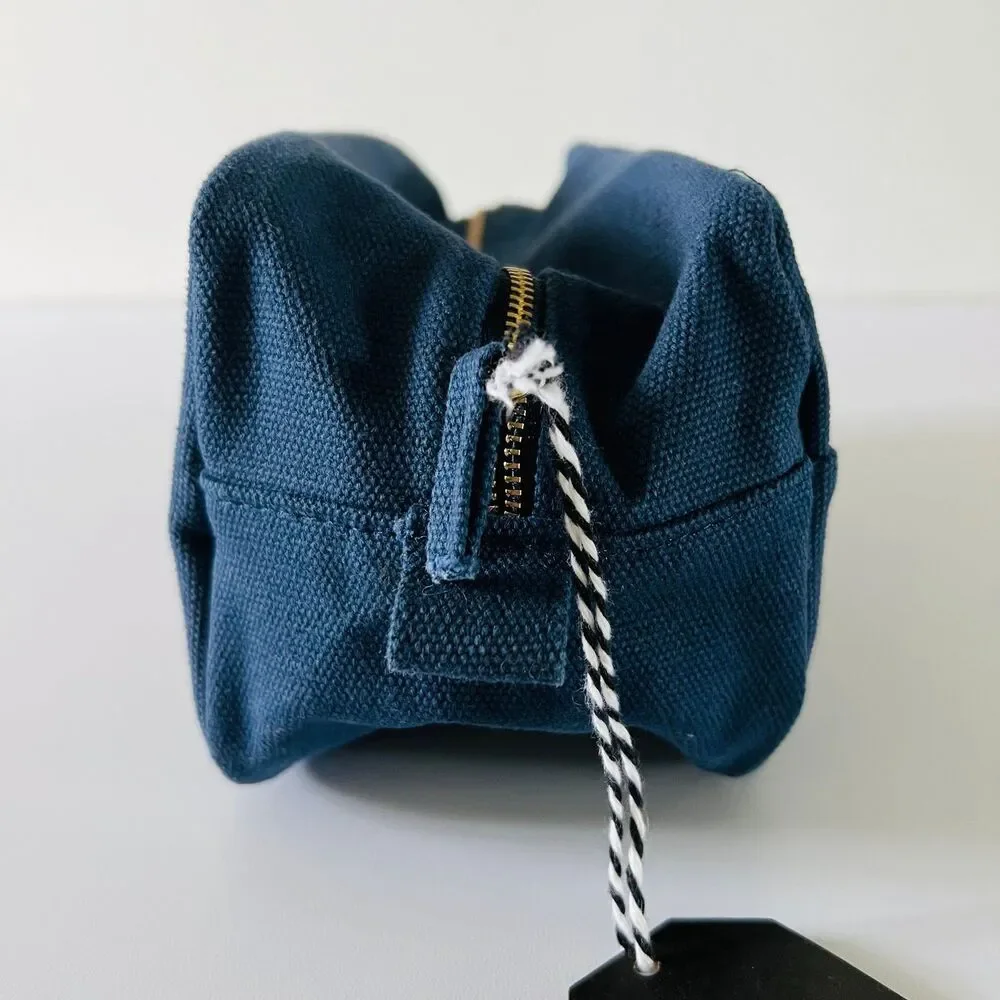 IZOLA Navy Dopp Kit Cosmetic Travel Shaving Shave Bag Tote - 